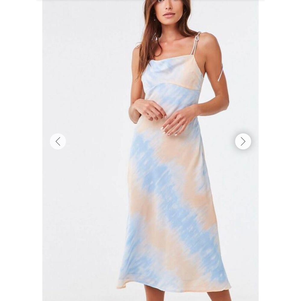 Forever 21 Silky Watercolor Cami Midi Dress - NWT